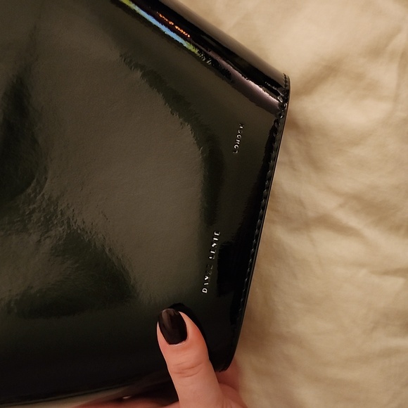 Patent Blue & Black Danse Lente London Johnny Bag - Picture 10 of 11